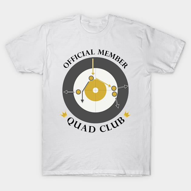 The "Quad Club" - Black Text T-Shirt by itscurling